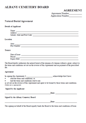 Natural Burial Agreement