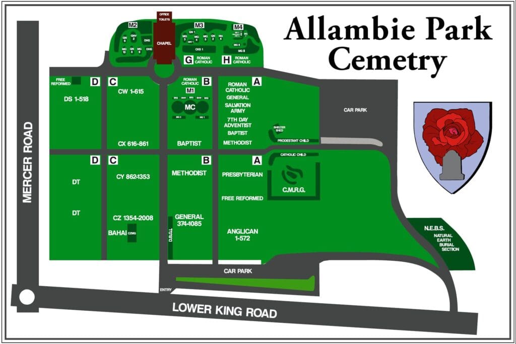 Allambie Cemetery Map